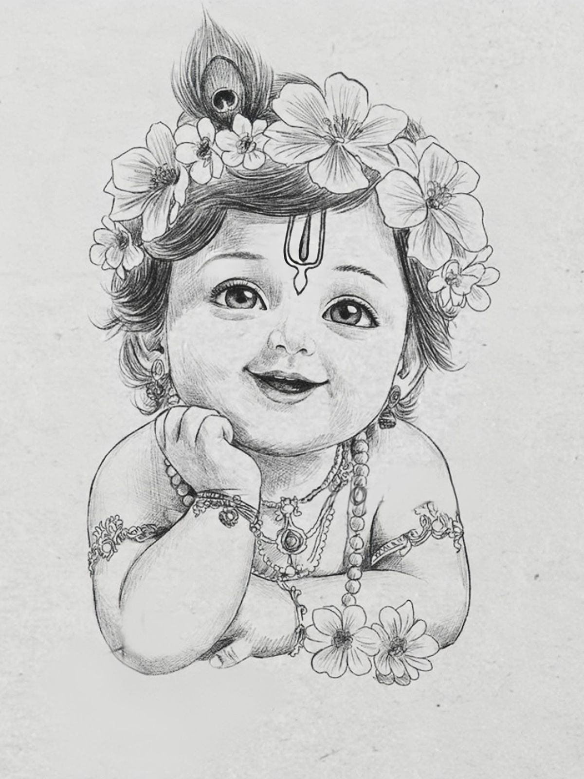 Kanha Sketch For Home Decoration